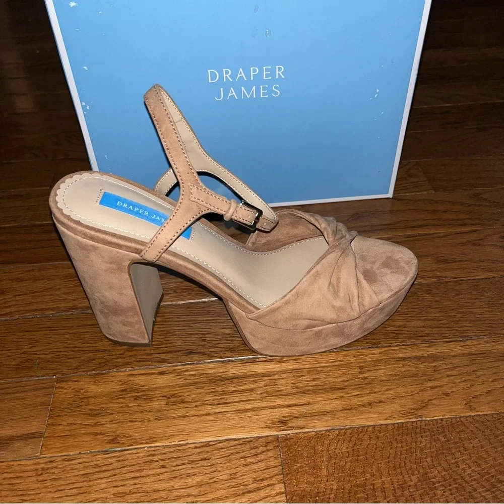 Draper James Paloma Light Brown Platform Sandals Women’s Size 8